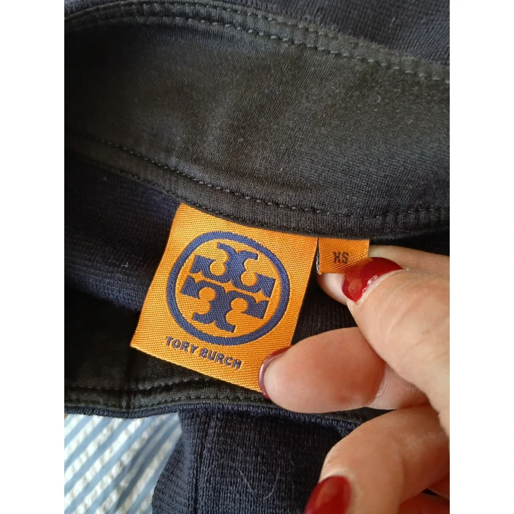 Tory Burch Wool Blend Ponte Knit Pencil‎ Skirt Navy XS Extra Small Career